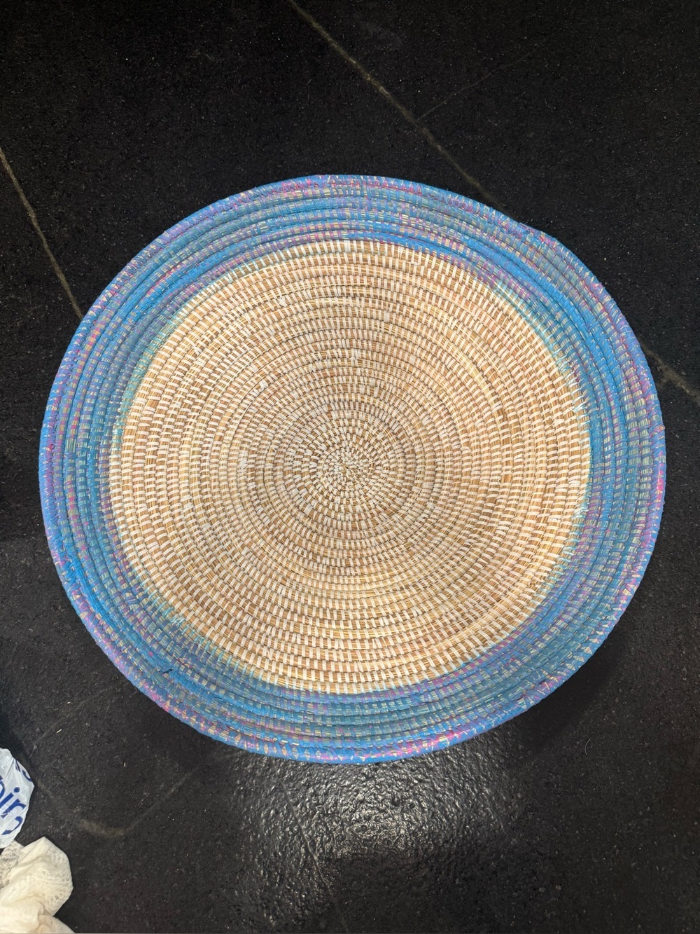 Beautiful large 18.5-inch handwoven  basket, wall hanging